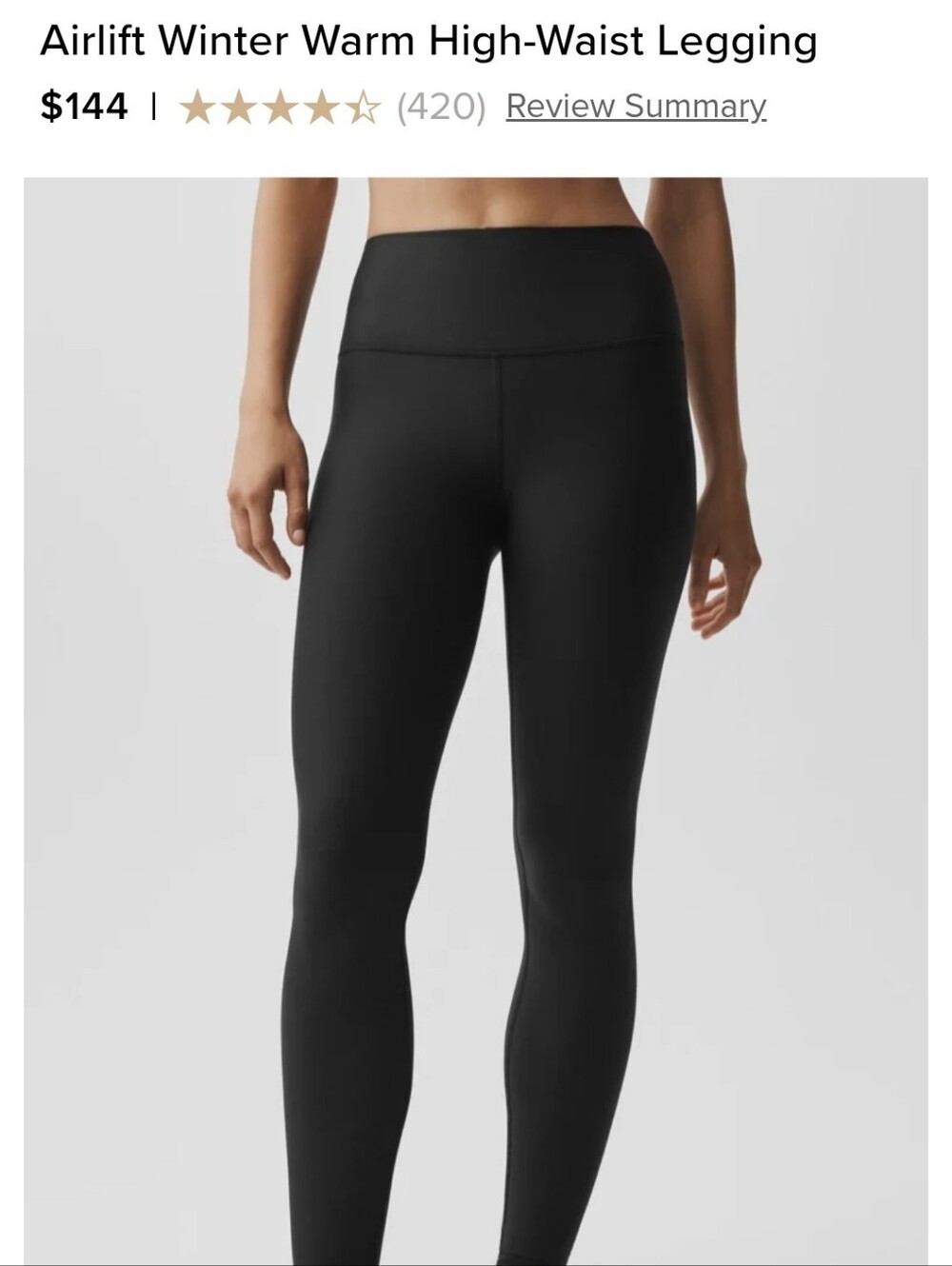 ALO Yoga Winter Warm Black High-Waist Airlift Leggings